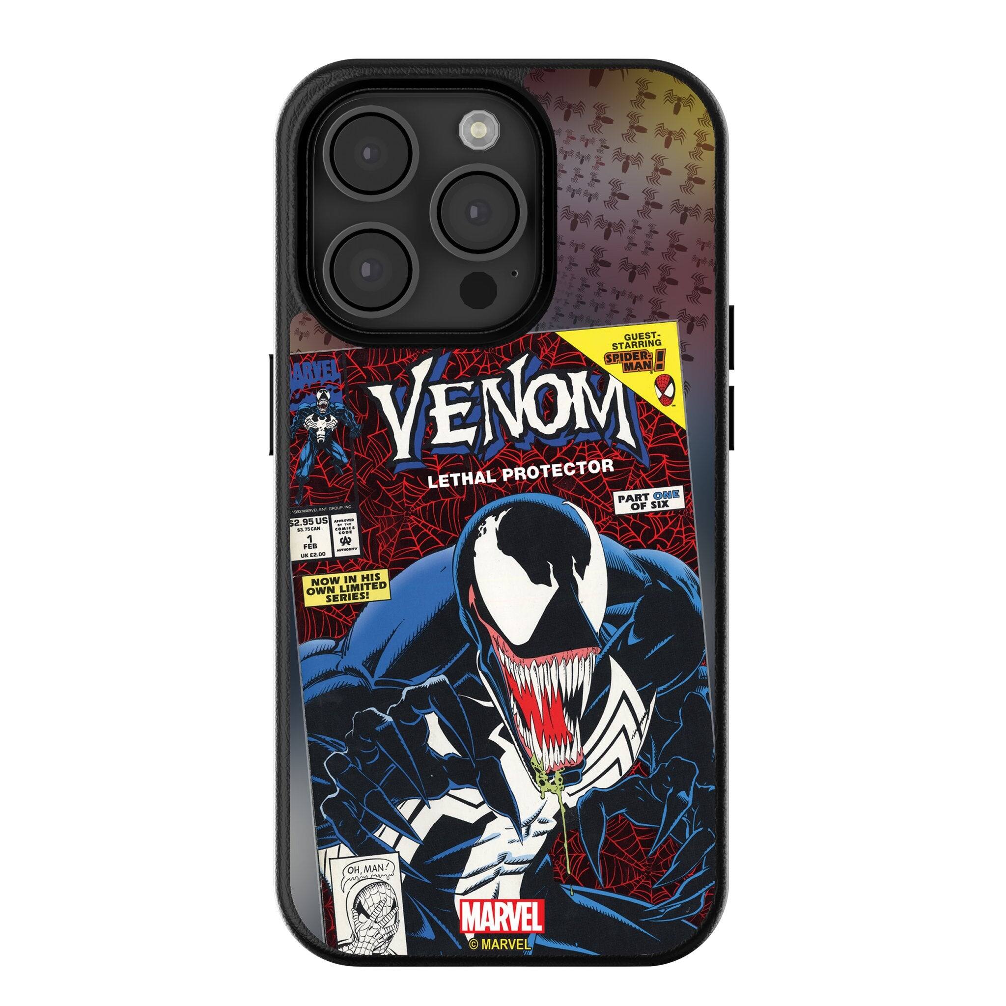 Sure, here is the corrected and grouped text from the image:

---

**VENOM**  
**LETHAL PROTECTOR**  
**PART ONE**  
**OF SIX**

**MARVEL**

**QUEST**  
**STARRING SPIDER-MAN**  
**MARVEL VENOM**  
**PROTECTOR**  
**LETHAL PART ONE**  
**I OF SIX**

**NOW IN HIS OWN LIMITED SERIES!**

**OH MAN!**

**MARVEL**

**MARVEL**

**$2.95 US**  
**£1.50 UK**

**NOW IN HIS OWN LIMITED SERIES!**

**MARVEL**

**MARVEL**

---