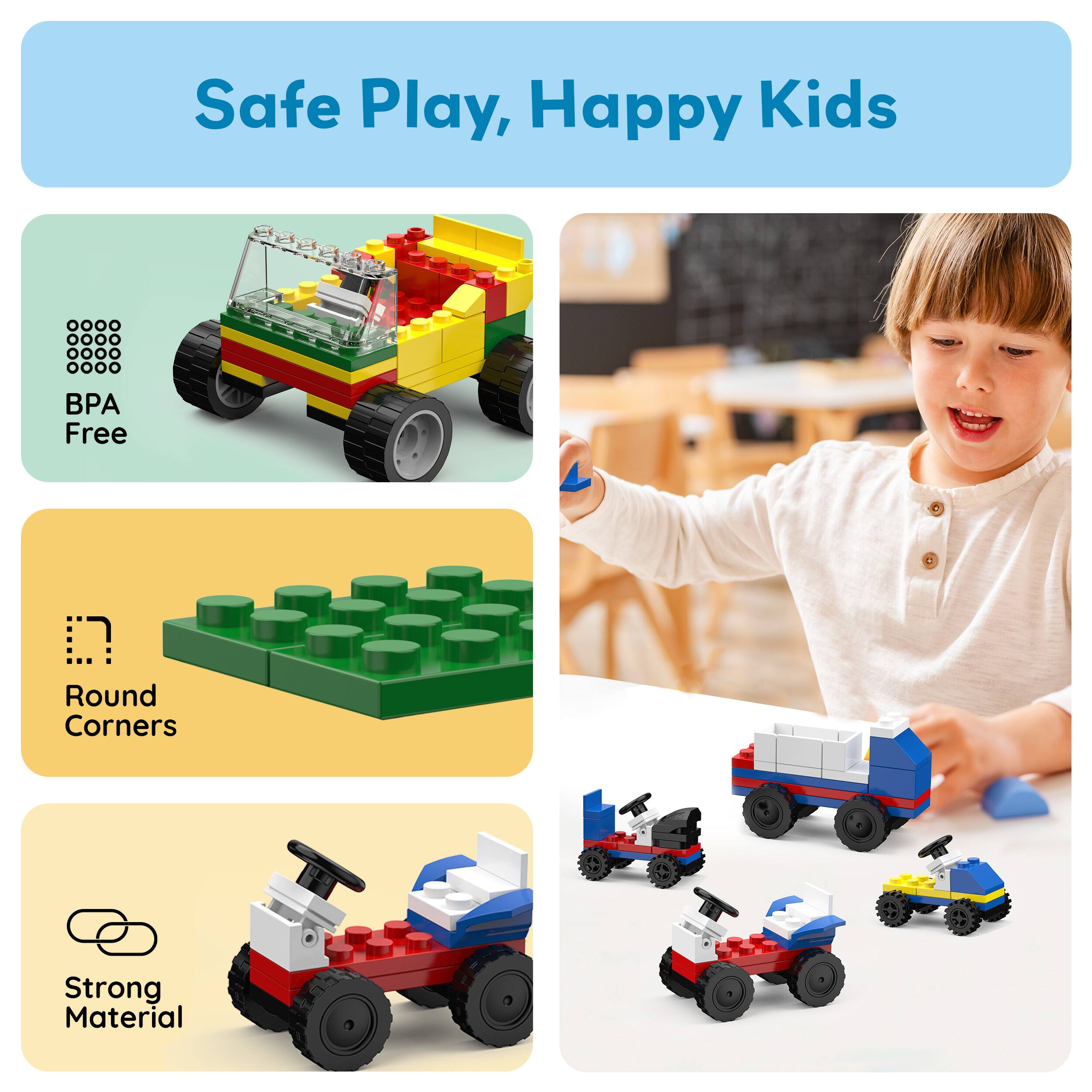 Safe Play, Happy Kids

- BPA Free
- Round Corners
- Strong Material