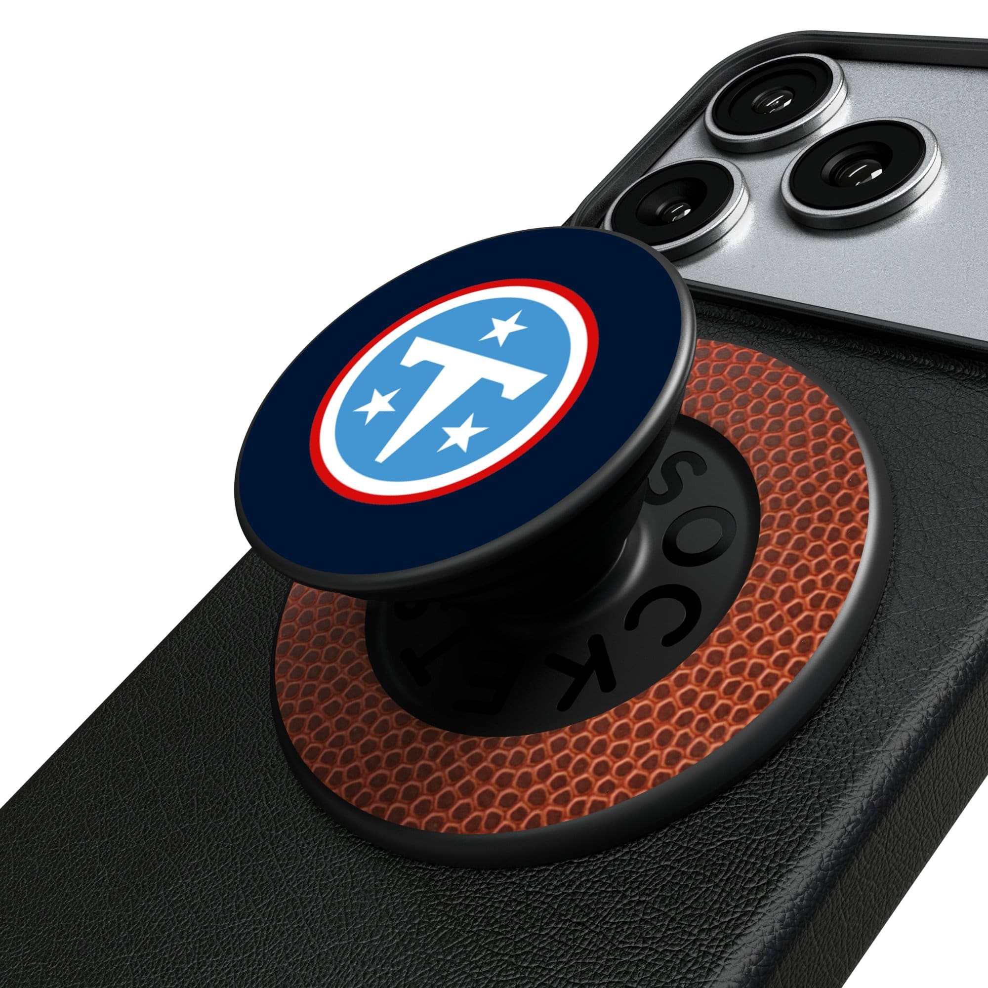 Keyscaper - Tennessee Titans Endzone Solid PopSockets Magnetic Phone Grip & Stand - No Size - Black