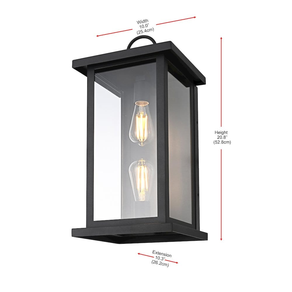 Elegant Lighting - Neil 10 Inch Outdoor Wall Sconce In - Black price history on PriceWatchPro