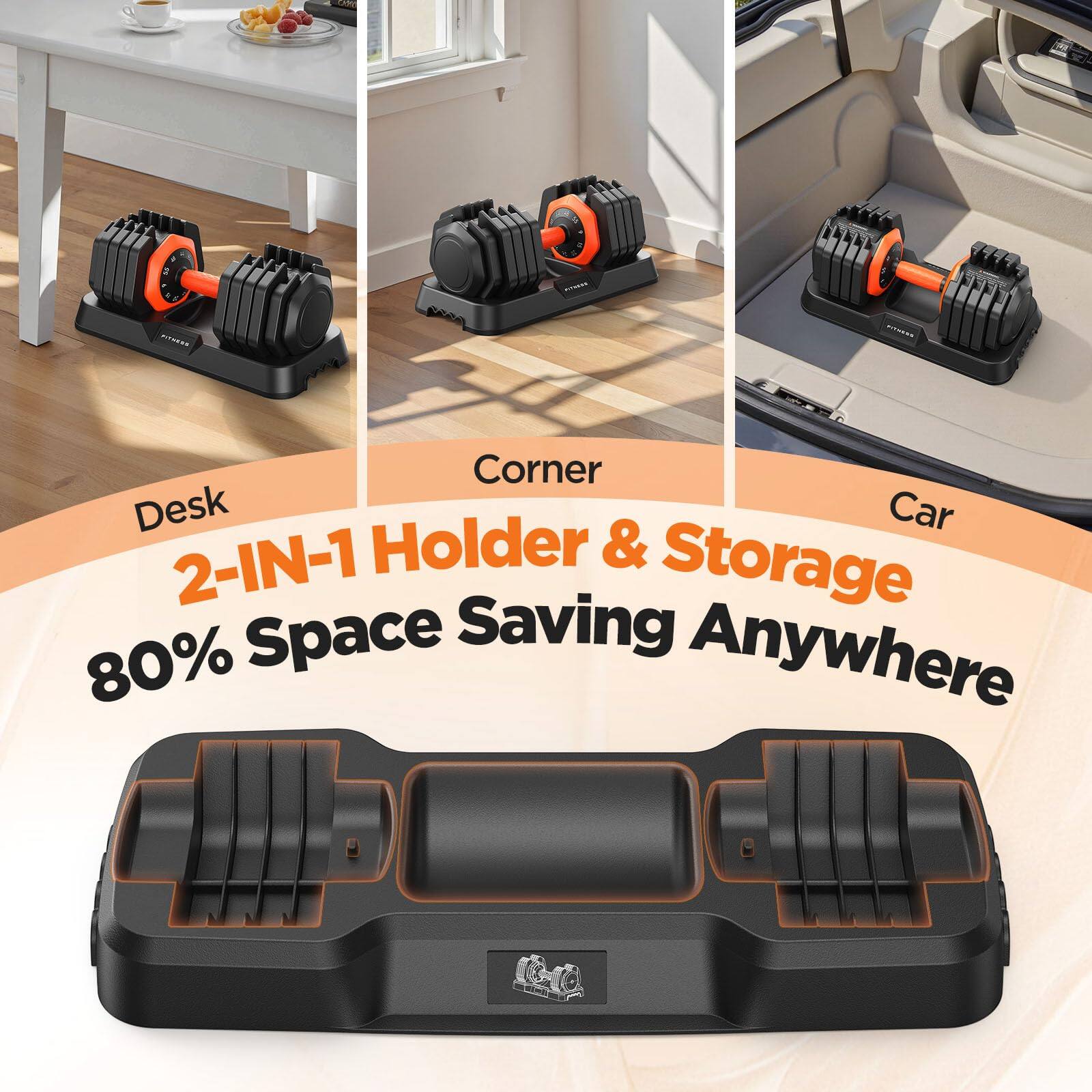 Cm n C - Corner Desk Car 2-IN-1 Holder & Storage Space Saving Anywhere 80%