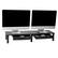 Front. Mind Reader - Dual Monitor Stand, Height Adjustable, Desktop Organizer, Laptop Riser, Office, 38.5"L x 11"W x 2.55-6.5"H - Black.