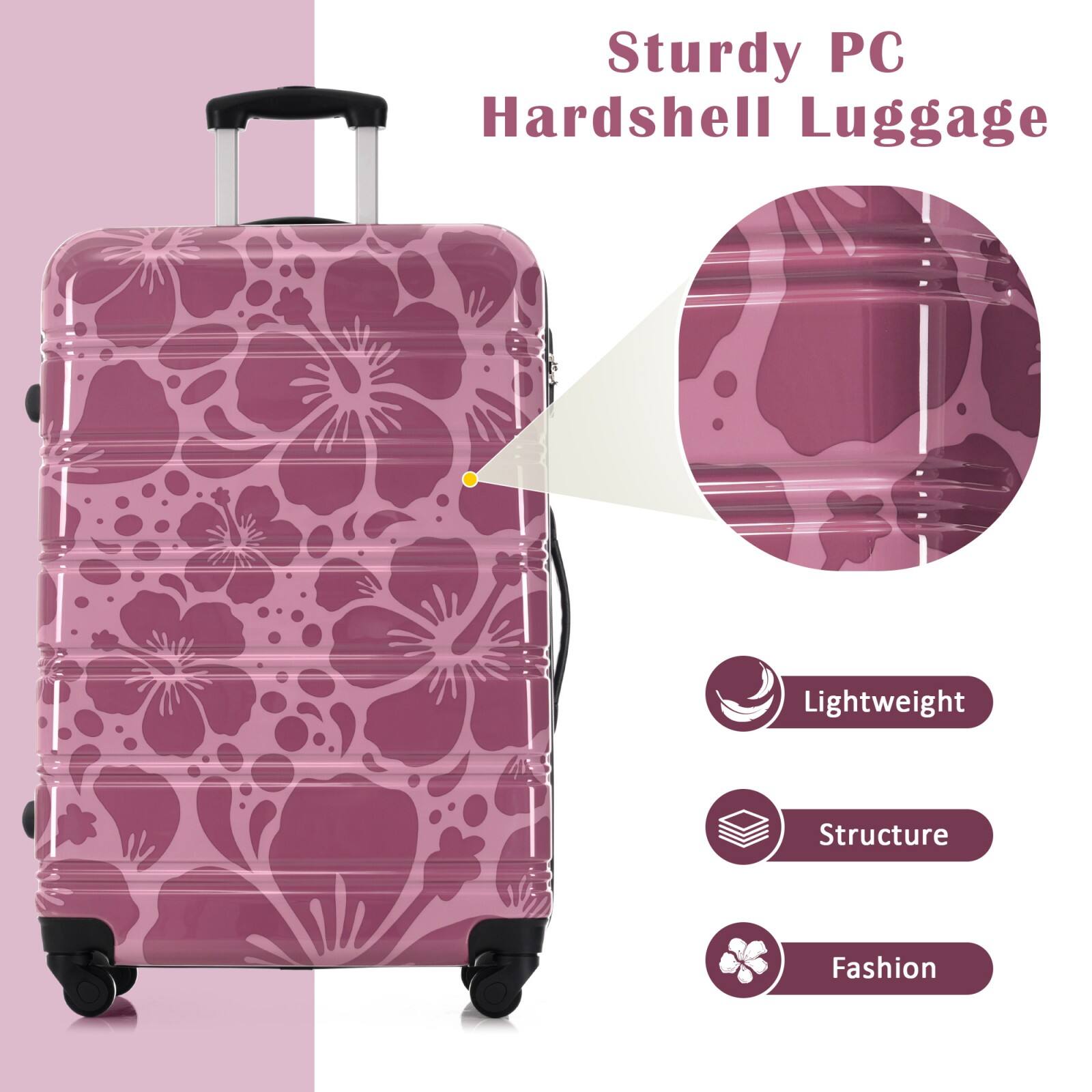 Sturdy PC Hardshell Luggage

- Lightweight
- Structure
- Fashion