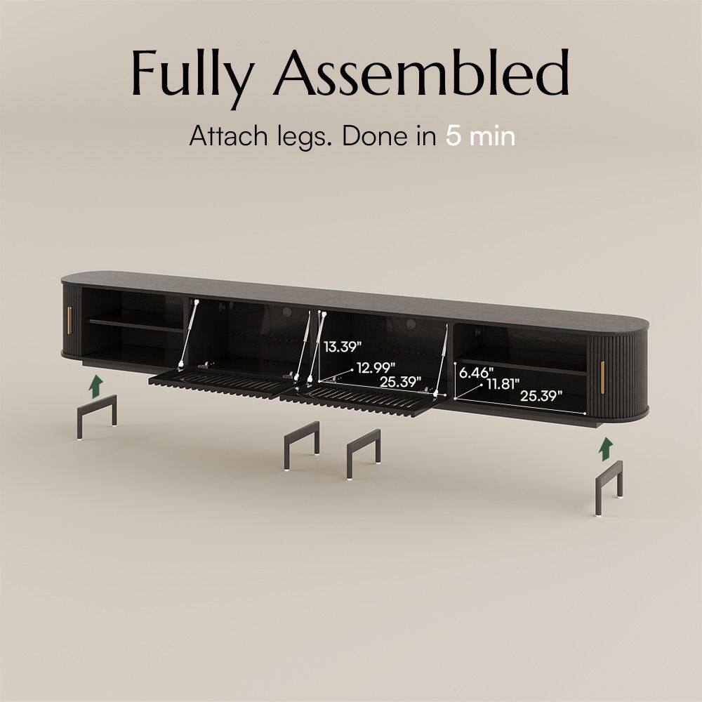 Fully Assembled  
Attach legs. Done in 5 min  

13.39"  
12.99"  
25.39"  
6.46"  
11.81"  
25.39"