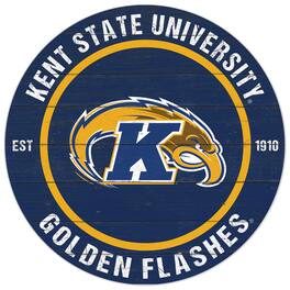 Jardine - Kent State Golden Flashes 20'' x 20'' Indoor/Outdoor Circle Sign - Navy