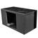 Front. QPower - QPower Durable Single 15" Side-Vented Kicker L7 Square Subwoofer Speaker Box - Black.