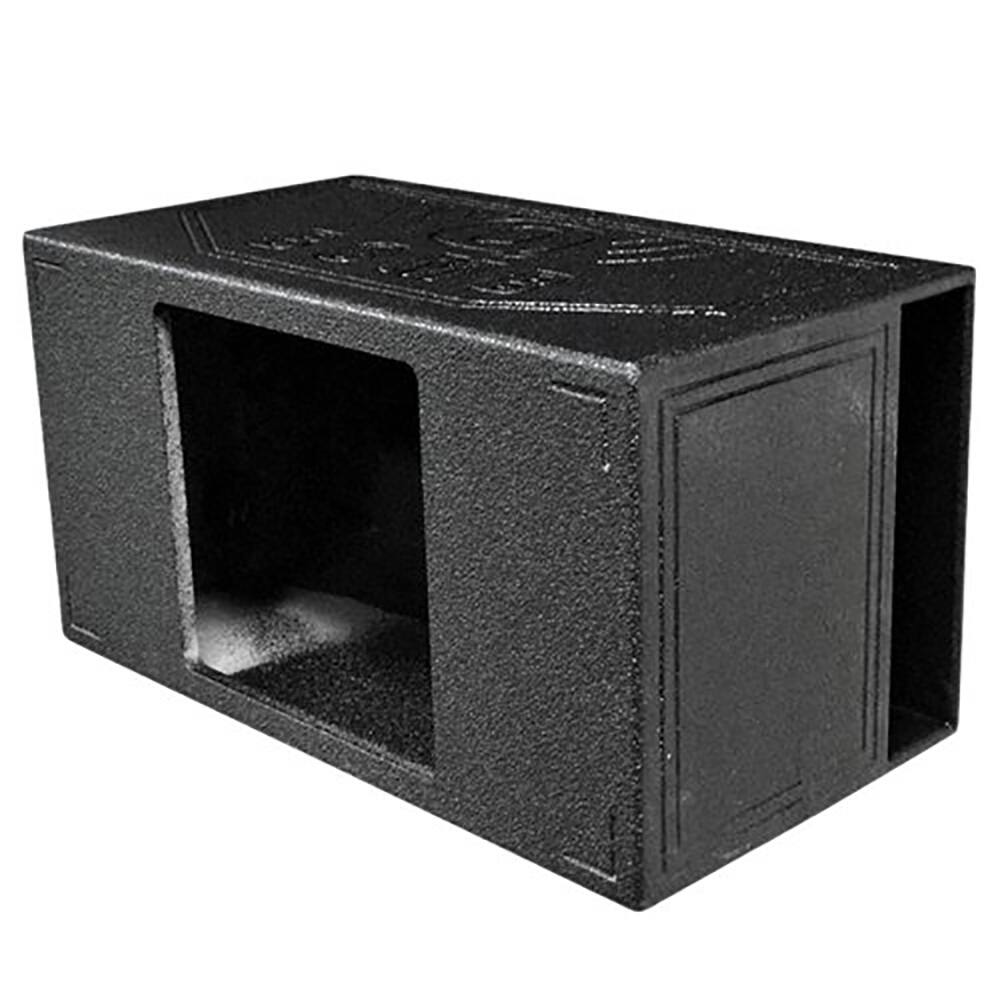 Front. QPower - QPower Durable Single 15" Side-Vented Kicker L7 Square Subwoofer Speaker Box - Black.