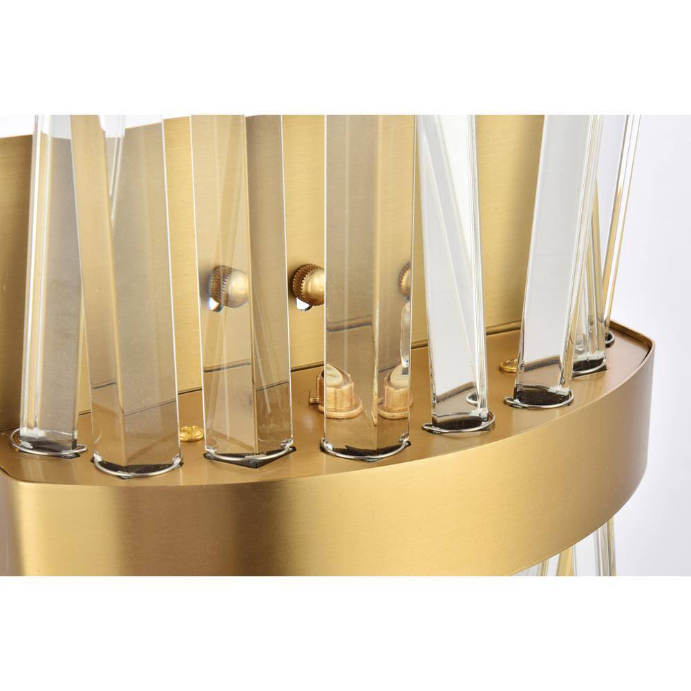 Back. Elegant Lighting - Serephina 8 inch crystal bath sconce in satin gold - Satin Gold.