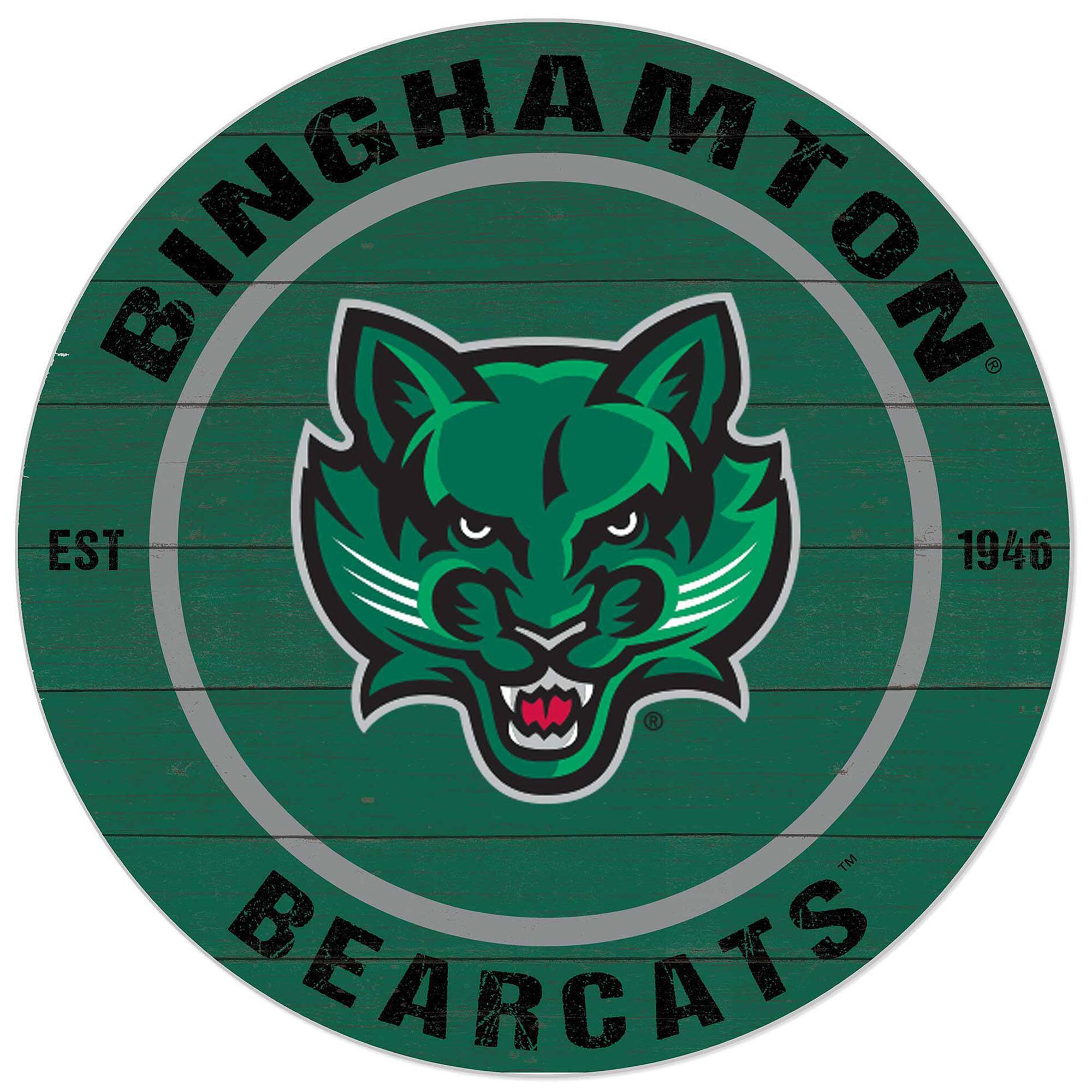 Jardine - Binghamton Bearcats 20'' x 20'' Indoor/Outdoor Circle Sign - Green
