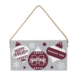 Evergreen Enterprises - Mississippi State Bulldogs 6" x 11" Holiday Wood Wall Sign - Multicolor