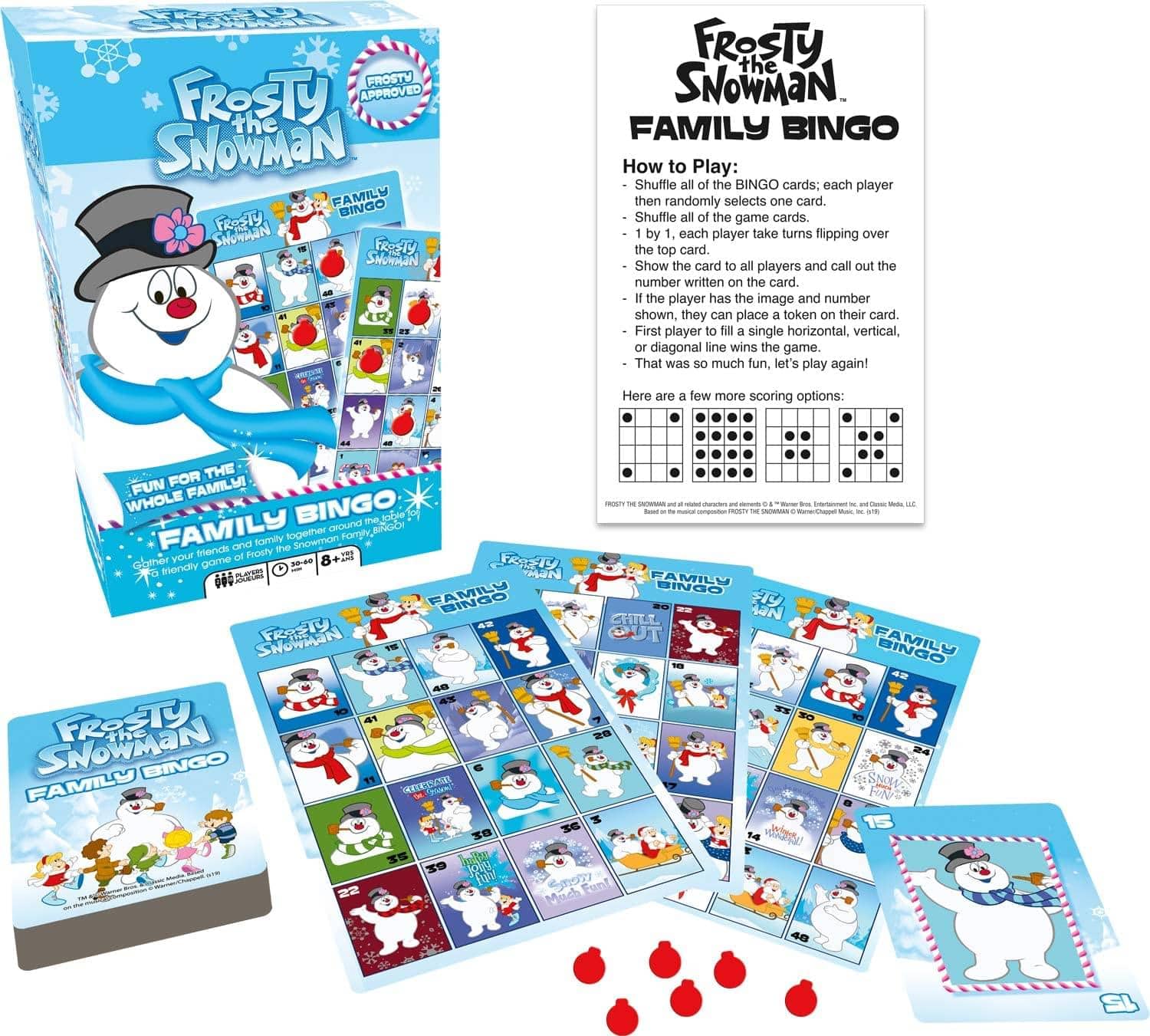 NMR Distribution - Frosty The Snowman Family Bingo Game - Blue