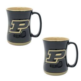 Indigo Falls - Purdue Boilermakers 16oz. Sculpted Barista Mug Two-Pack - White