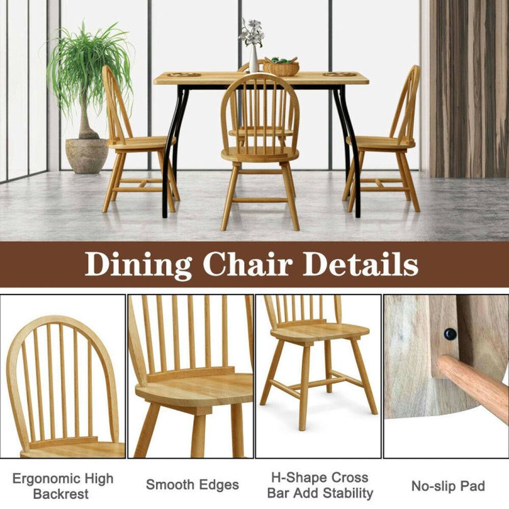 Dining Chair Details

- Ergonomic High Backrest
- Smooth Edges
- H-Shape Cross Bar Add Stability
- No-slip Pad