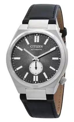 Citizen - Tsuyosa Small Second Leather Strap Grey Dial Automatic NK5010-01H Men's Watch - Gray