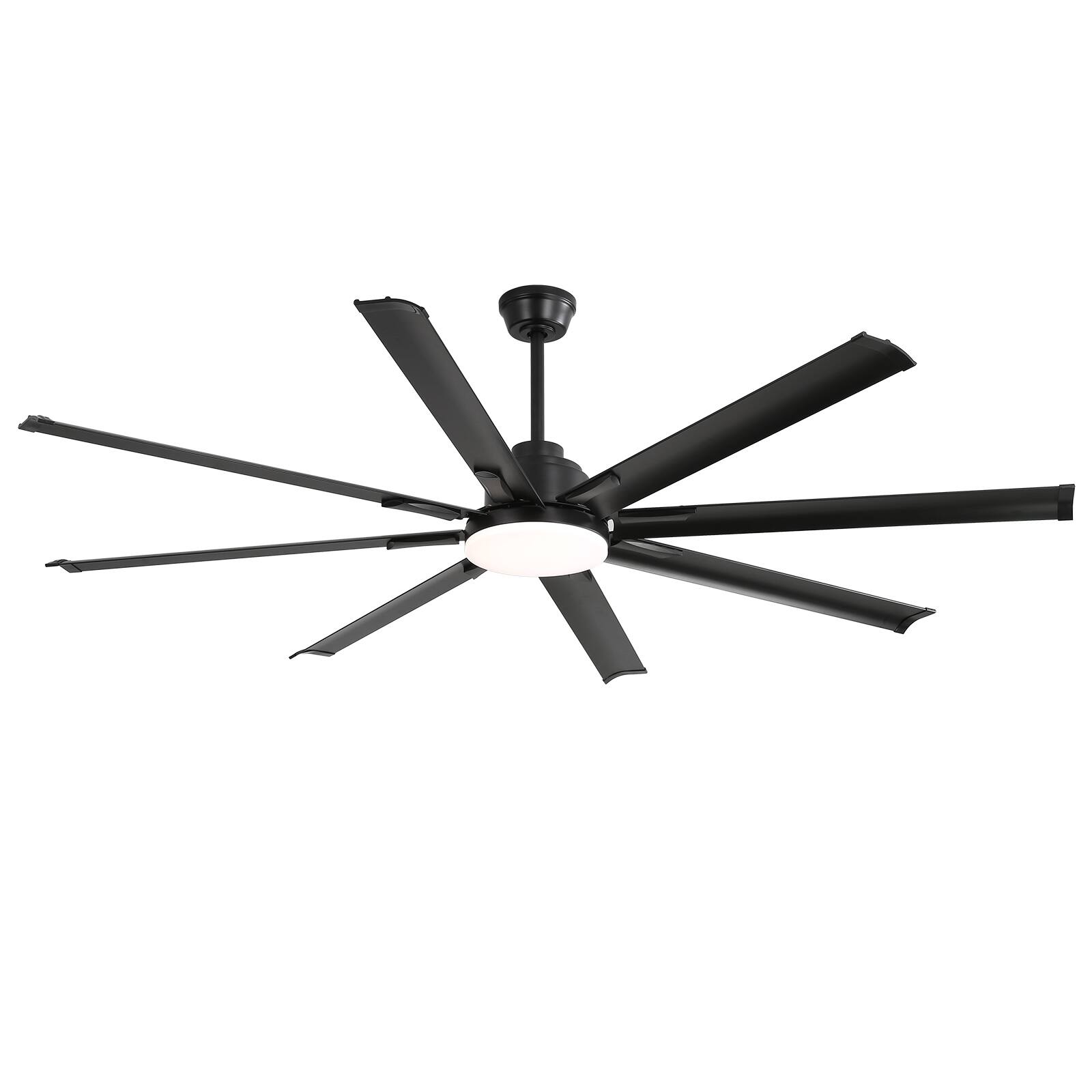 Angle. APRILSOUL - 72 Inch Smart DC Ceiling Fan Alexa Google Remote 8 Blade Industrial - Black.