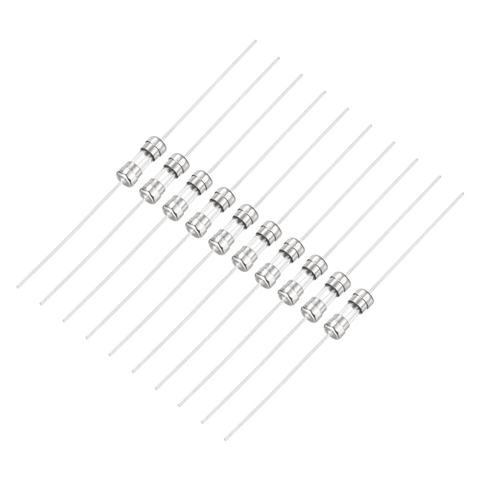 Unique Bargains - 6.3A 250V Glass Fuse 3.6 x10mm Fast Blow Fuse with Lead for Home Appliances 10pcs price history on PriceWatchPro