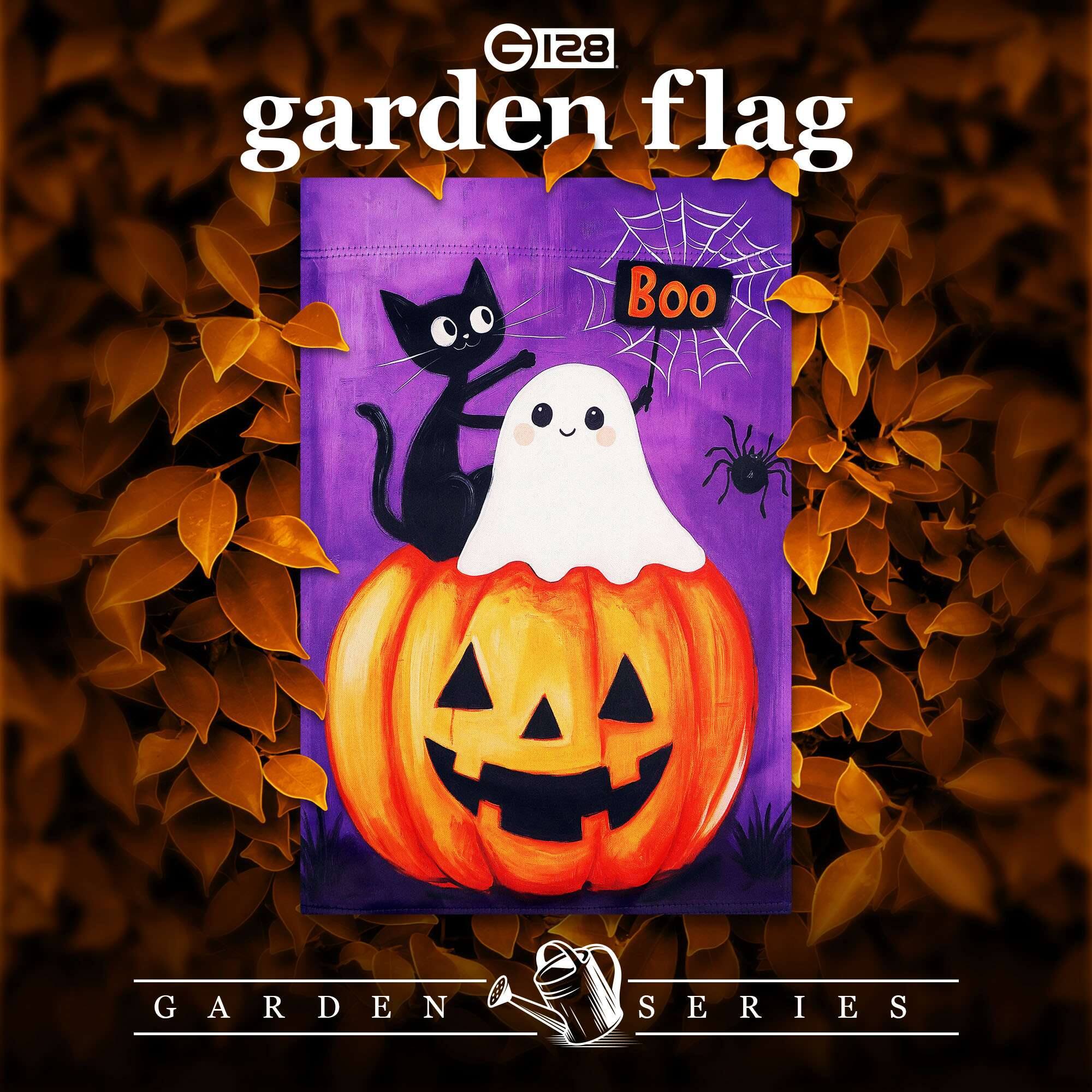 G 128 garden flag  
Boo  
GARDEN SERIES