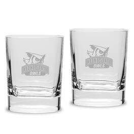 Jardine - Keene State Owls 11.75oz. Square Double Old Fashioned Glass Set - Multicolor