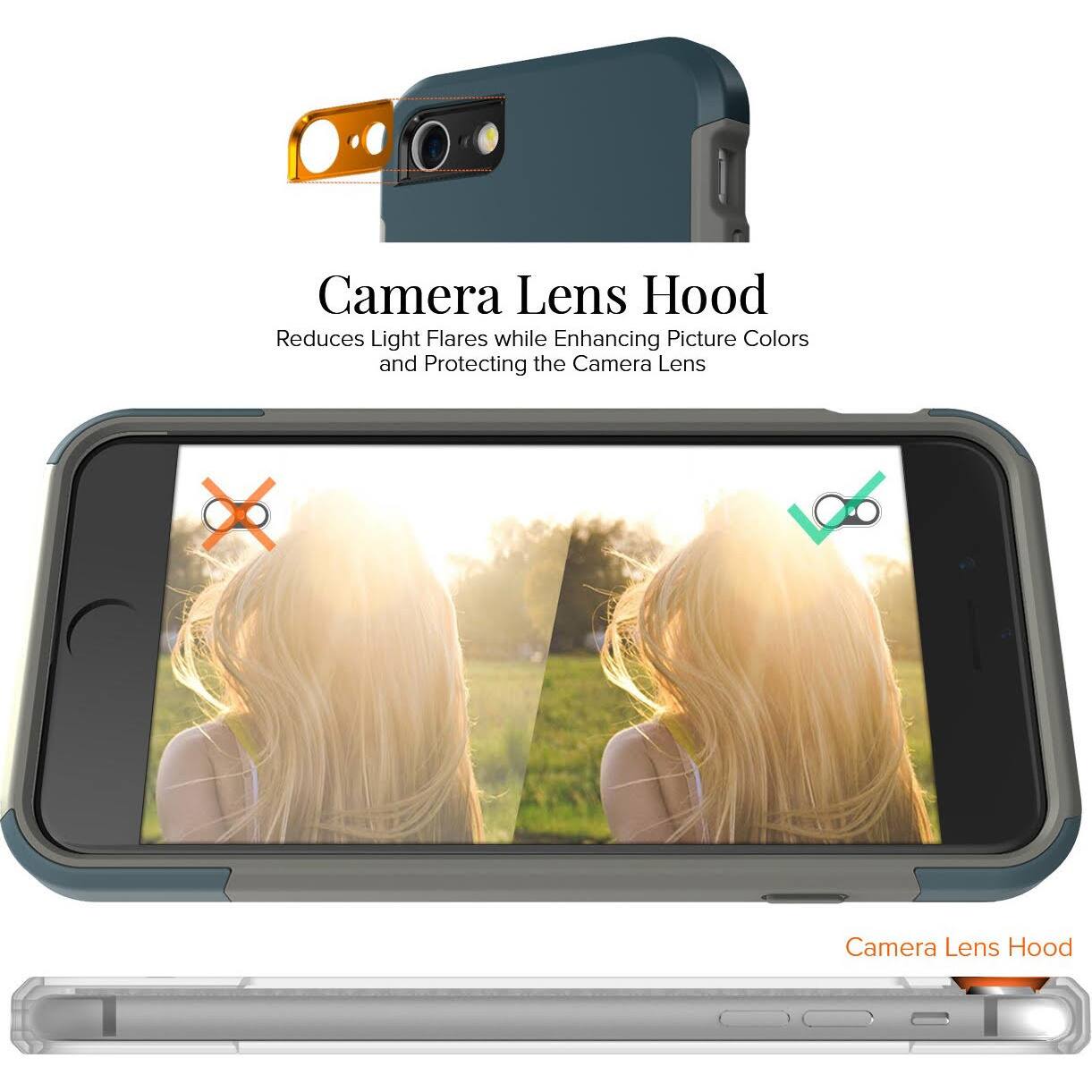 Alt View Zoom 15. SaharaCase - Inspire Series Case for Apple iPhone 7, 8, SE (3rd Generation 2022) - Blue/Gray.