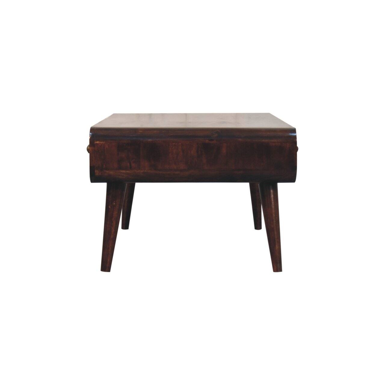Alt View 4. Artisan Furniture - Artisan Furniture Solid Wood California Walnut Sonata Coffee Table, 2 Drawers, Dark Brown - Brown.