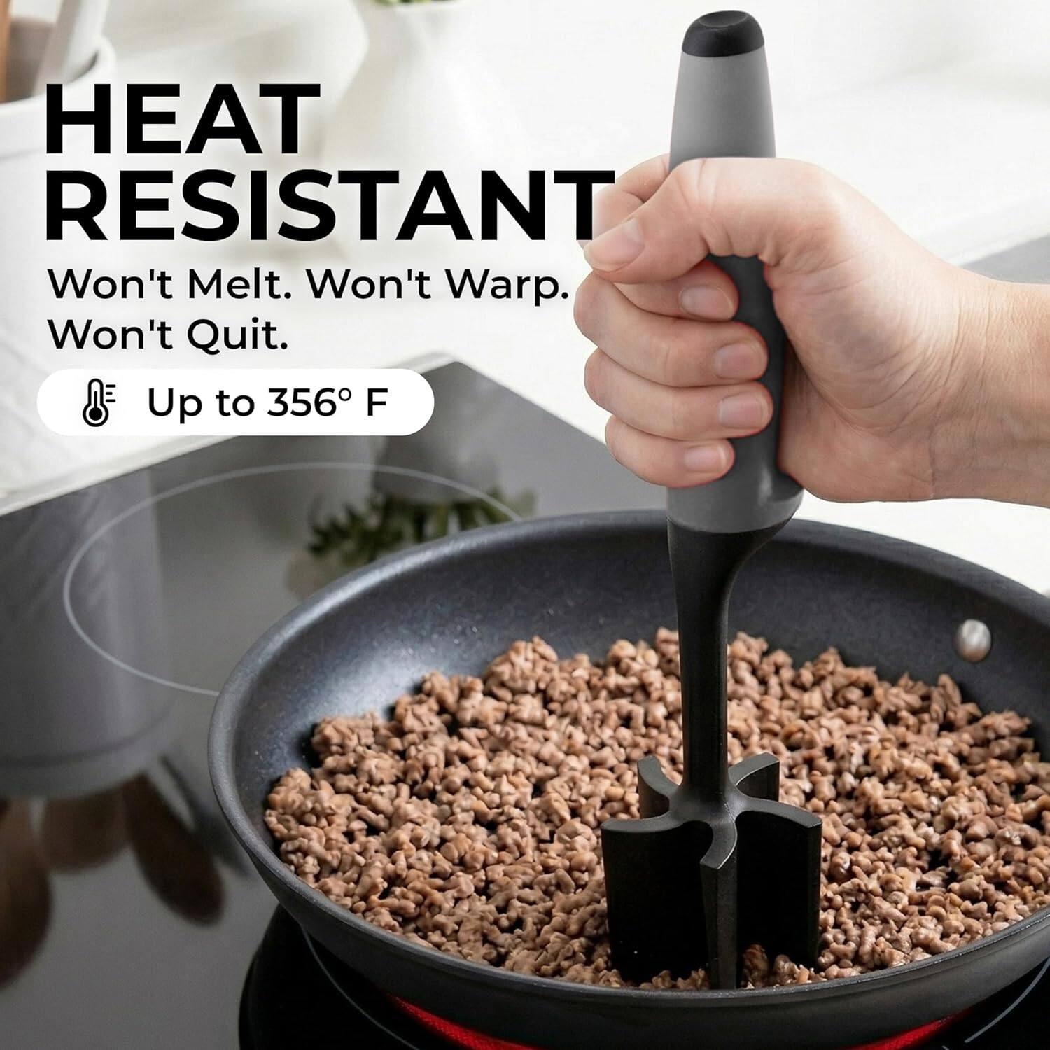 HEAT RESISTANT  
Won't Melt. Won't Warp. Won't Quit.  
Up to 356°F