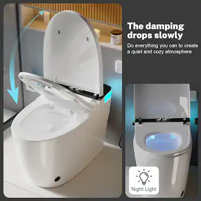 Bidet-bril, smart douche, toiletbril, wc-bidet, elektrisch verwarmde zitting, wit, 51 x 58 x 22 cm, 32 °C - 48 °C Bidet-bril, smart douche, toiletbril, wc-bidet, elektrisch verwarmde zitting, wit, 51 x 58 x 22 cm, 32 °C - 48 °C