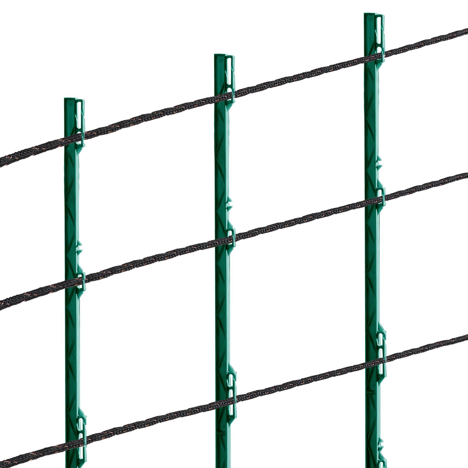 Alt View 5. VEVOR - Electric Fence Wire, 1000Ft 305M Portable Polywire, 1/4" Diameter 2 Copper Strands for Reliable Conductivity - Black.