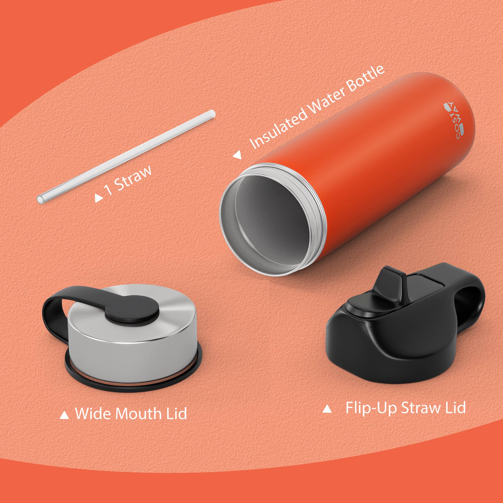 1 Straw Bottle Water Insulated  
CONA S Wide Mouth Lid Flip-Up Straw Lid

- 1 Straw
- Insulated Water Bottle
- Wide Mouth Lid
- Flip-Up Straw Lid