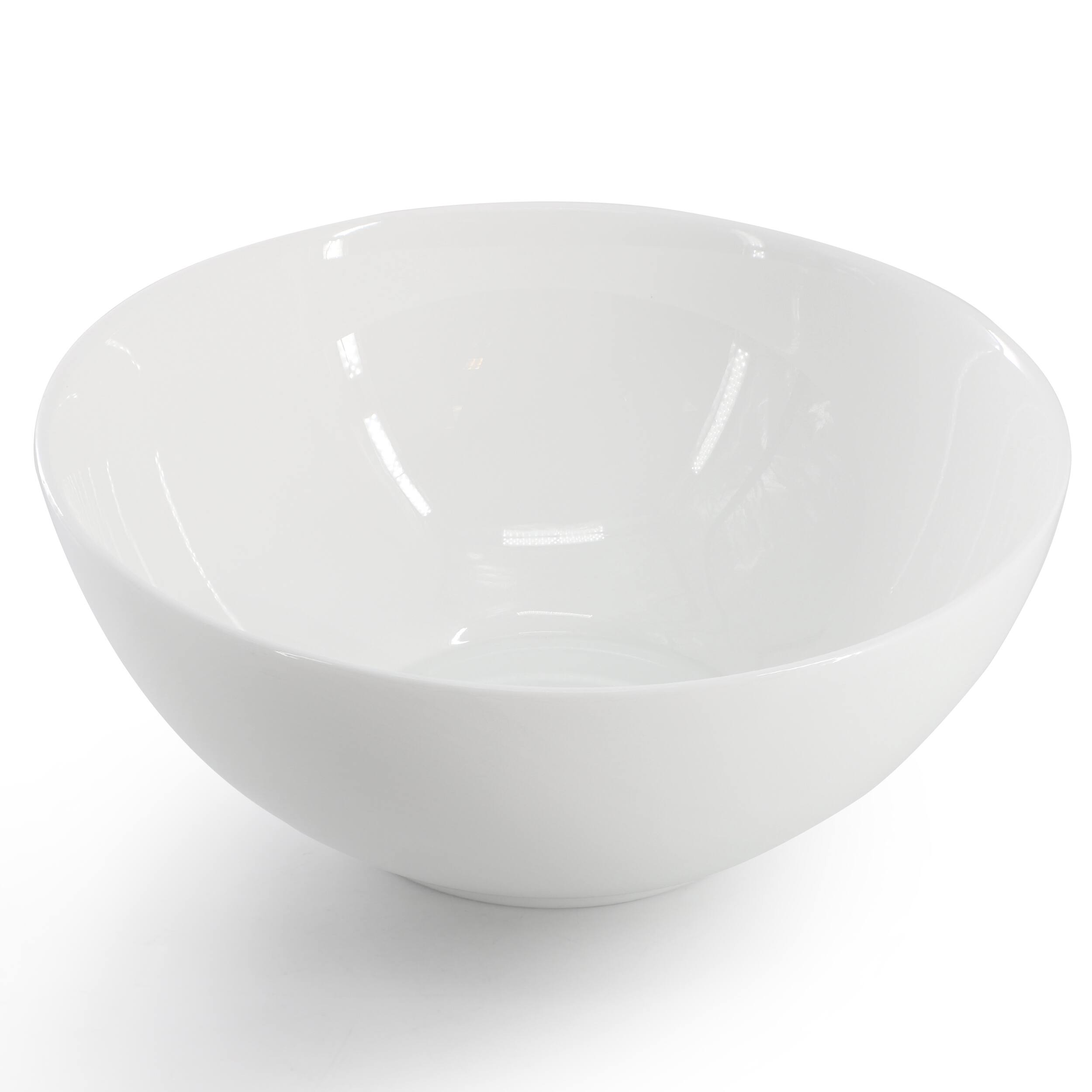 Alt View 1. Gibson - Ultra By Gibson Olstead 8 Piece 6.8 Inch Round Break Resistant Tempered Opal Glass Bowl Set in White - White.