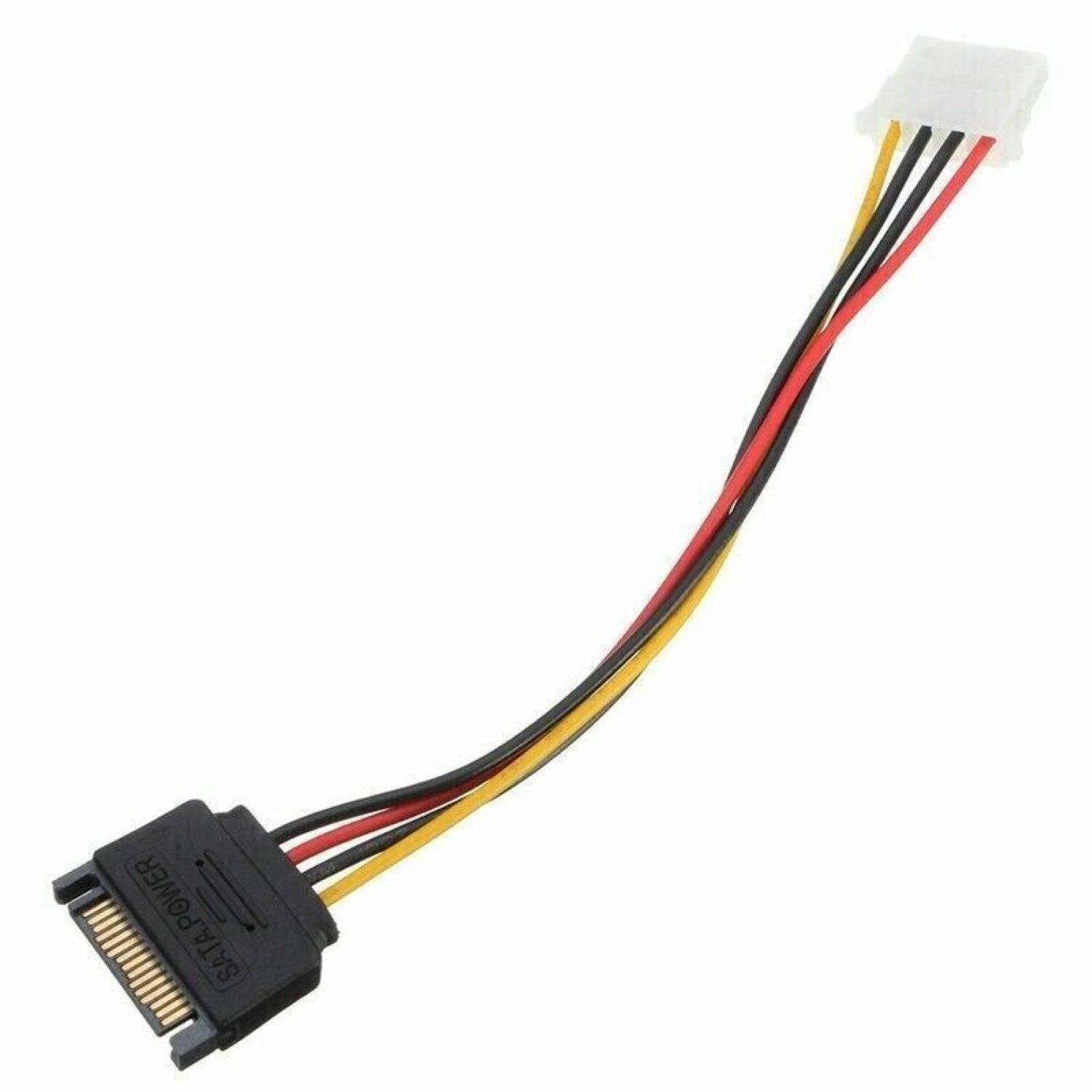 Sanoxy SATA 15 Pin Power Male to 4 Pin LP4 Female Adapter Converter ...