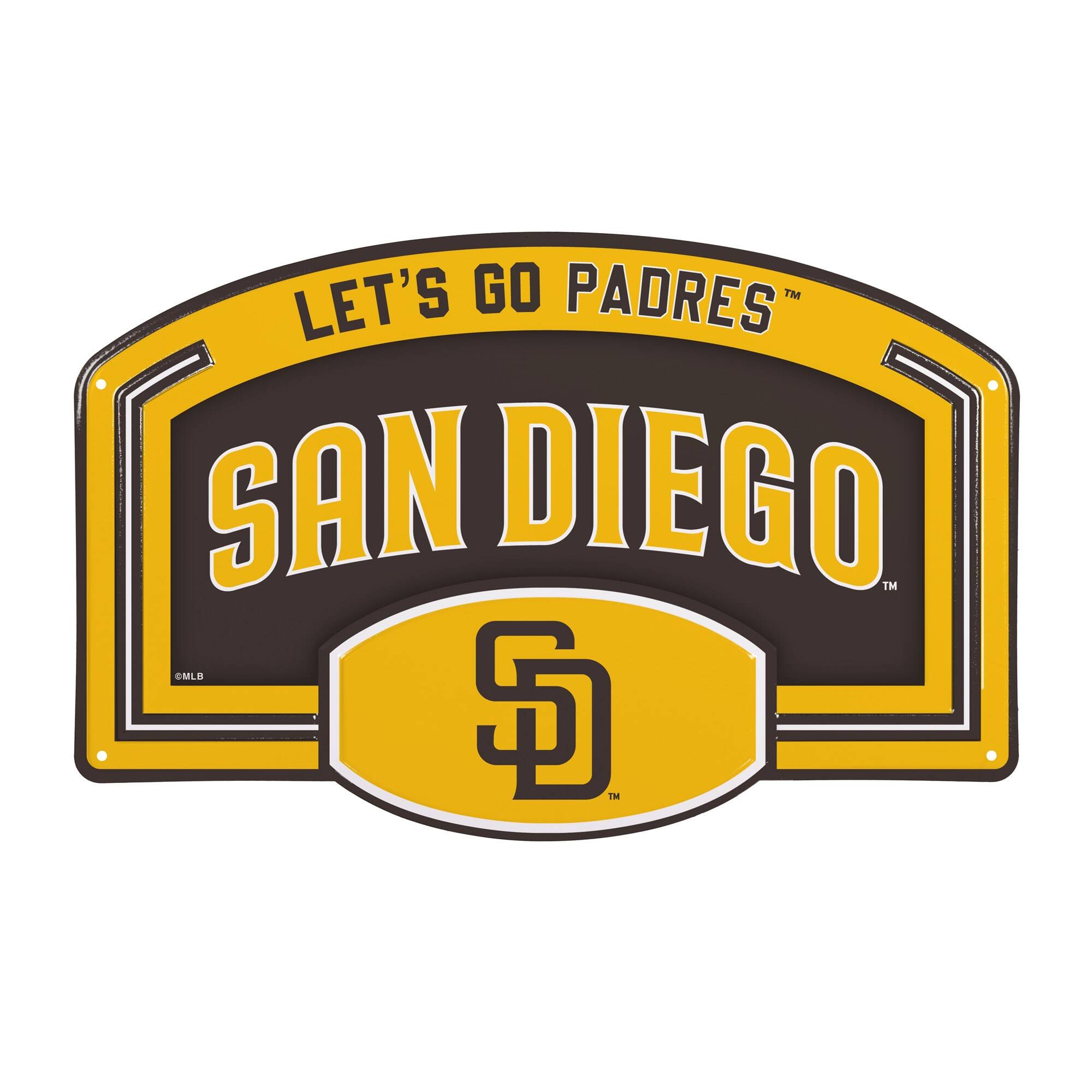 San Diego Padres 11" x 17" Embossed USA Steel Buckle Wall Sign