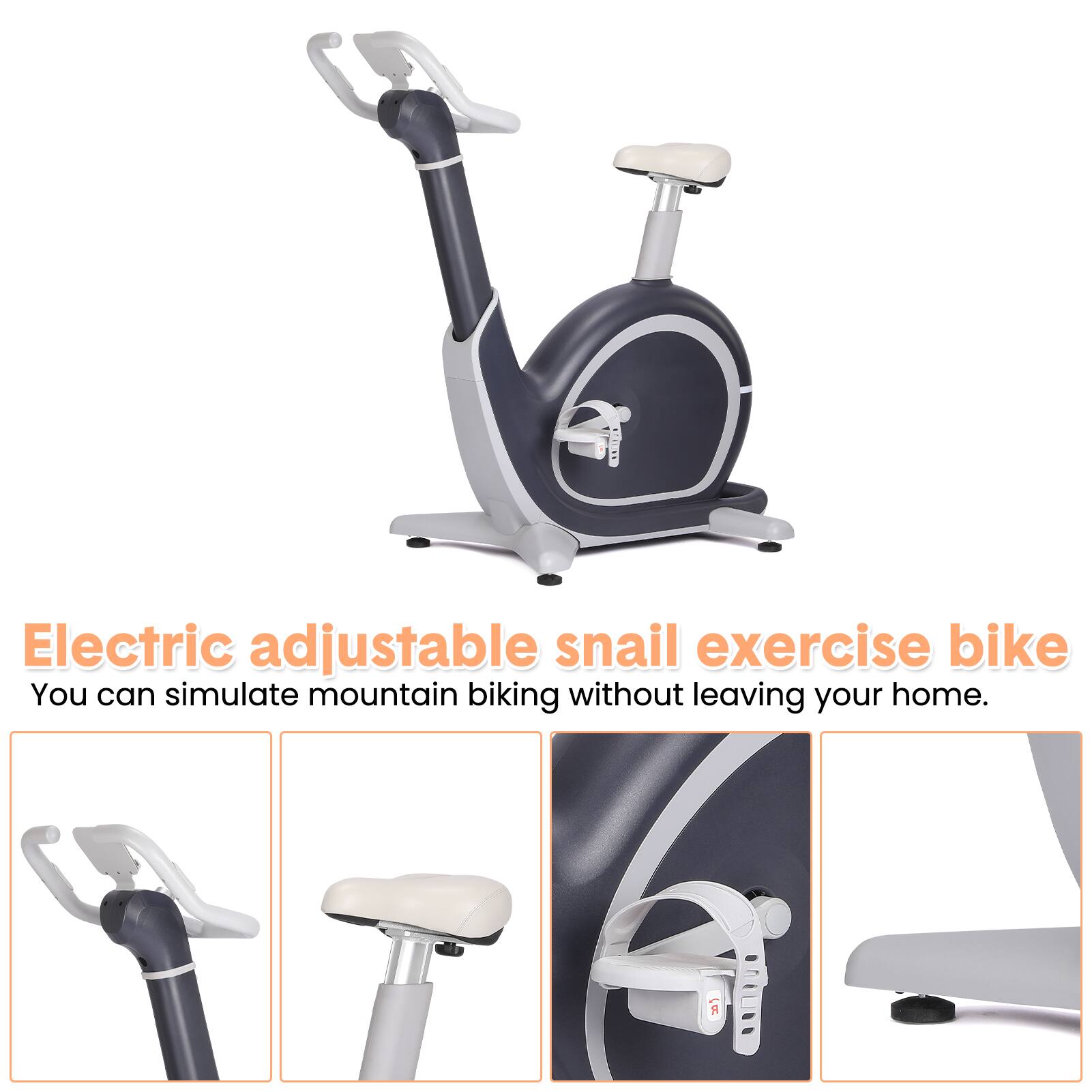 Electric adjustable snail exercise bike  
You can simulate mountain biking without leaving your home.