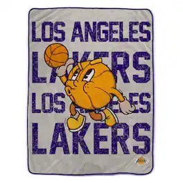 Pegasus - Los Angeles Lakers 60" x 80" Cartoon Basketball Ultra Cozy Blanket - Multicolor