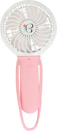 Front. BuggyGear - 3-Speed Turbo Fan and Flashlight - Pink/White.