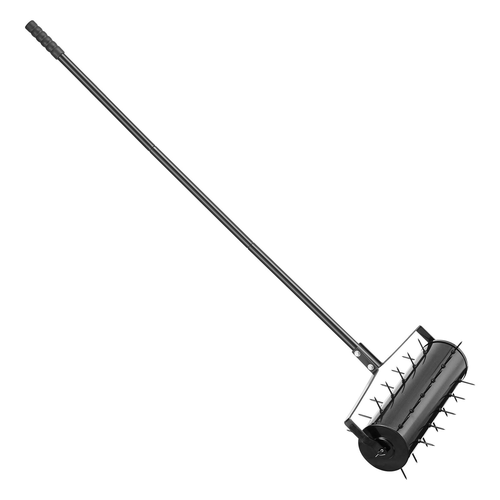 Alt View 5. VEVOR - Rolling Lawn Aerator, 21-inch Heavy-Duty Manual Rolling Aerator Lawn with Detachable Handle and 33 Iron Spikes - Black.