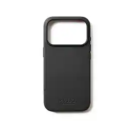 Mujjo - Full Leather Case for iPhone 17 Pro - Black