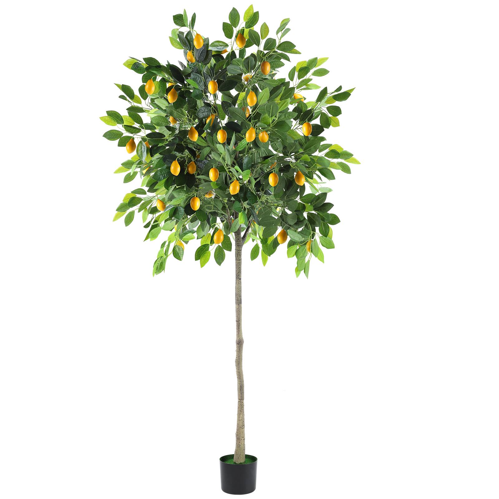 Alt View 2. Oumilen - 70.8in Artificial Lemon Tree, 1.8M Faux Lemon Plant with Lifelike Fruits & Leaves in Pot for Indoor Home Decor - Green,Yellow.