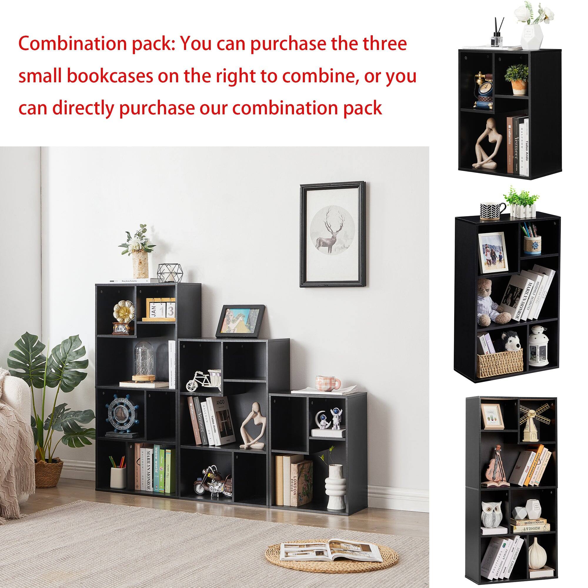 Combination pack: You can purchase the three small bookcases on the right to combine, or you can directly purchase our combination pack