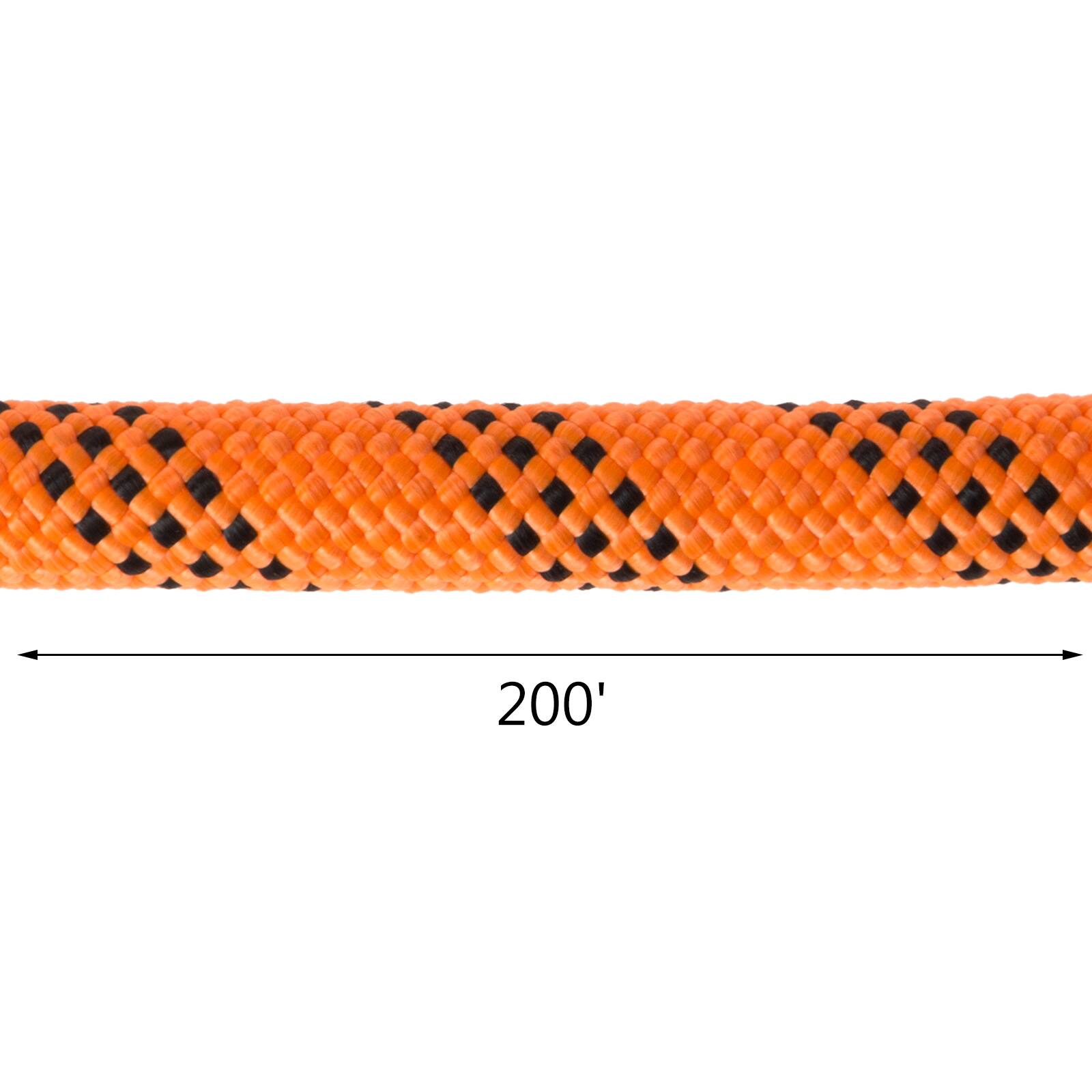 Alt View 4. VEVOR - 9/16 Inch Double Braid Polyester Rope 200 FT Nylon Pulling Rope 1100LBS High Force Polyester Load Sailing Rope - Orange.