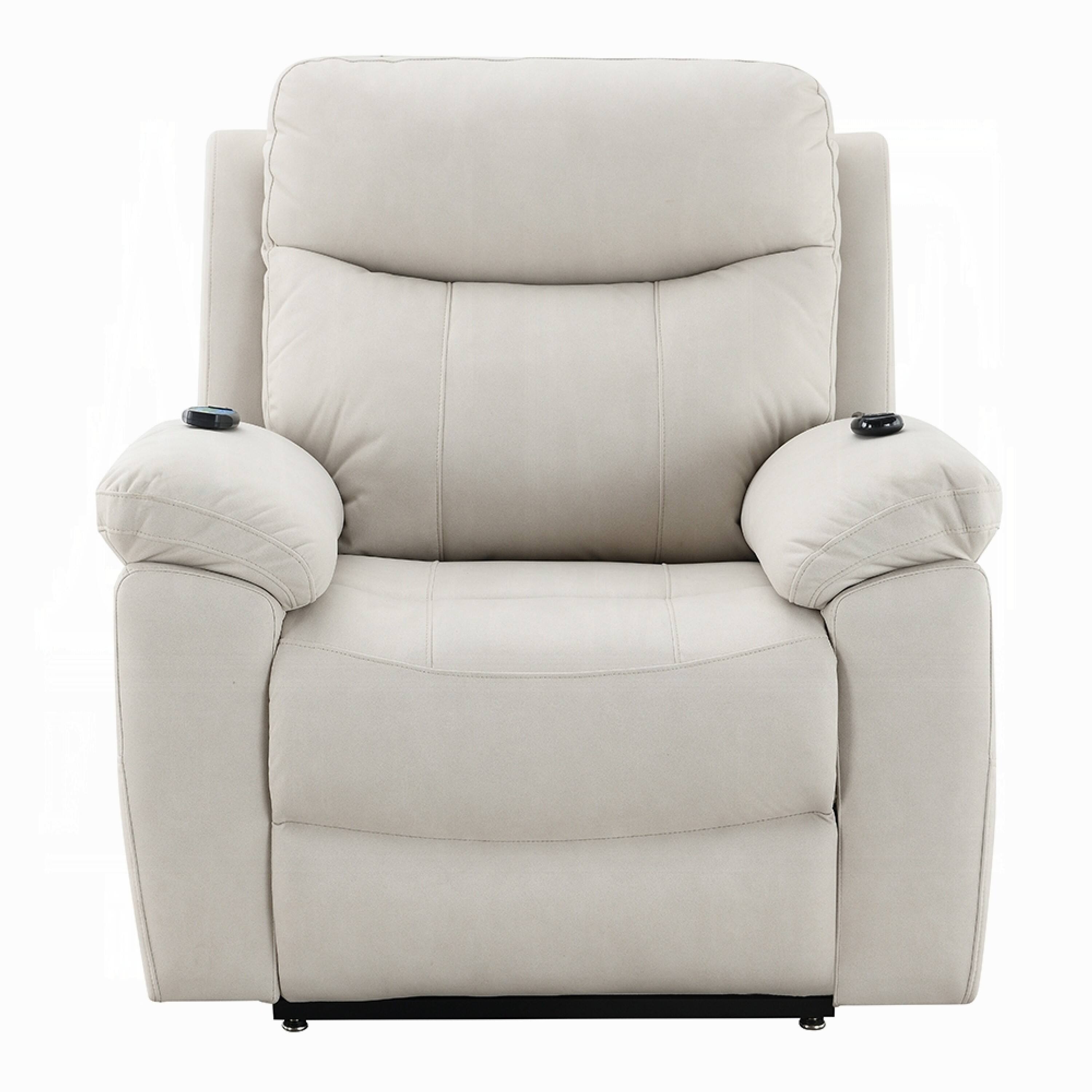 Alt View 1. Manhattan Lane - Cheru Power Motion Lift and Recliner Chair with Heated Massage - Ivory.