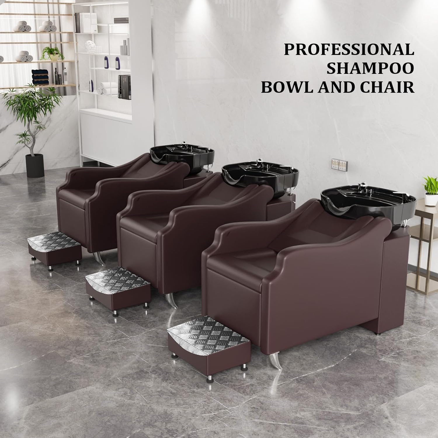 PROFESSIONAL SHAMPOO BOWL AND CHAIR