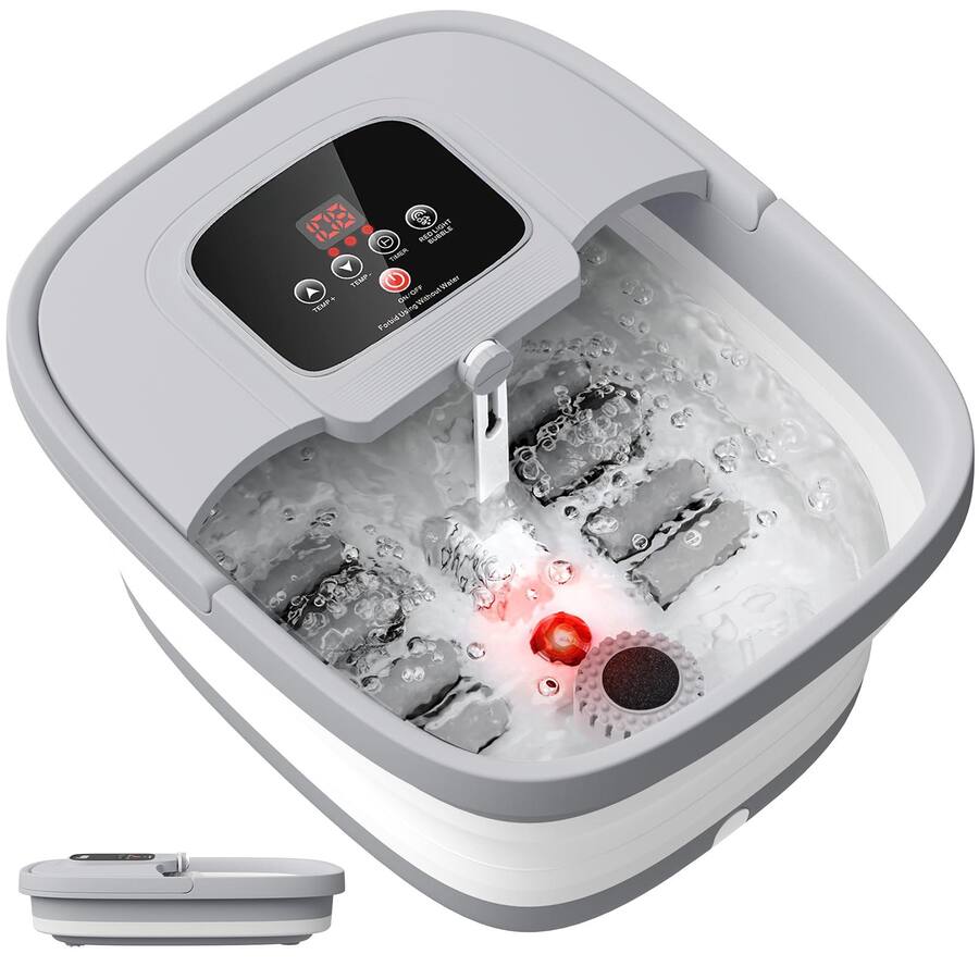 The Best Inks Collapsible Foot Spa With Heat Bubble Red Light And ...