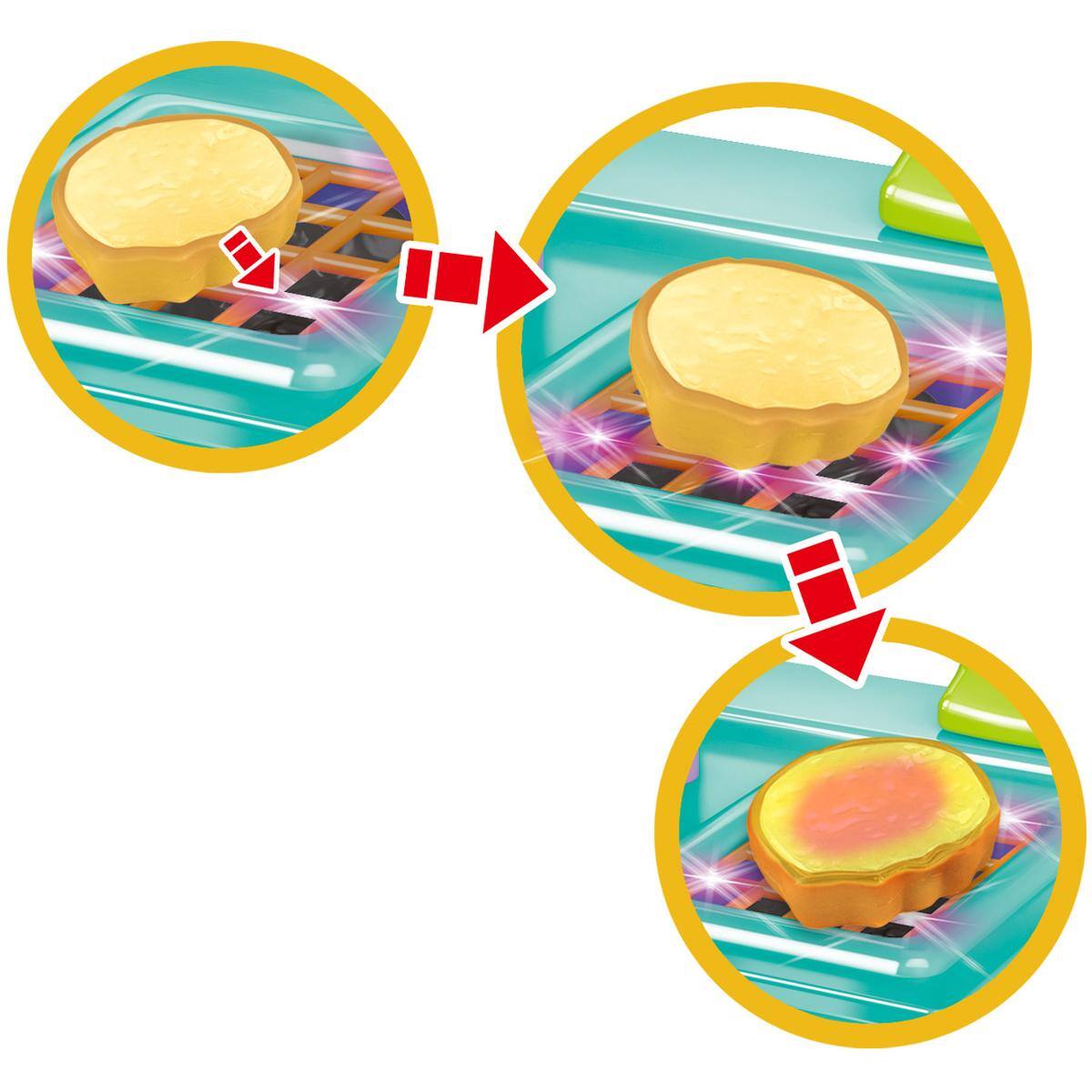 Alt View 4. JuzToys - Play Food Sets for Kids Kitchen, Kids Kitchen Accessories Color Changing Food, Kitchen Toys with Sounds & Lights, Blue - Blue.