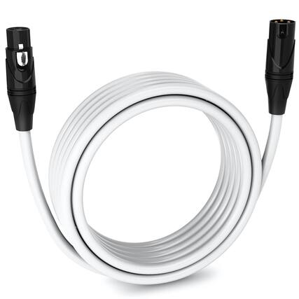 Front. Lyxpro - 20 ft Balanced XLR Cable, Male to Female, 3 Pin Microphone Cable - White.