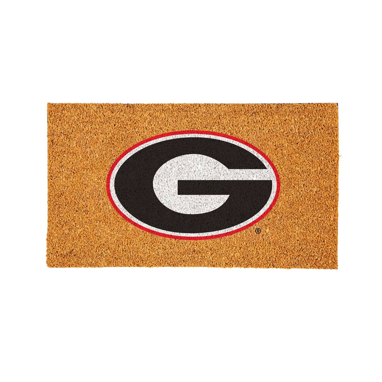 Front. Evergreen Enterprises - Georgia Bulldogs 28" x 16" Logo Turf Mat - Multicolor.