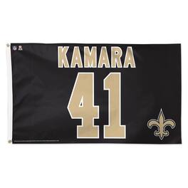 WinCraft - Alvin Kamara New Orleans Saints 3' x 5' Single-Sided Deluxe Name & Number Flag - Multicolor