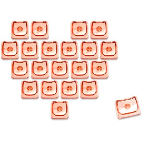 Pacoar Cade - Xvx Blank Transparent Keycaps Sweet Heart Pc Custom Keycap Set Backlit Clear Glitter Candy Mao Profile For Mx Switches - Pink Mao