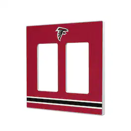 Keyscaper - Atlanta Falcons Stripe Double Rocker Light Switch Plate - Multicolor