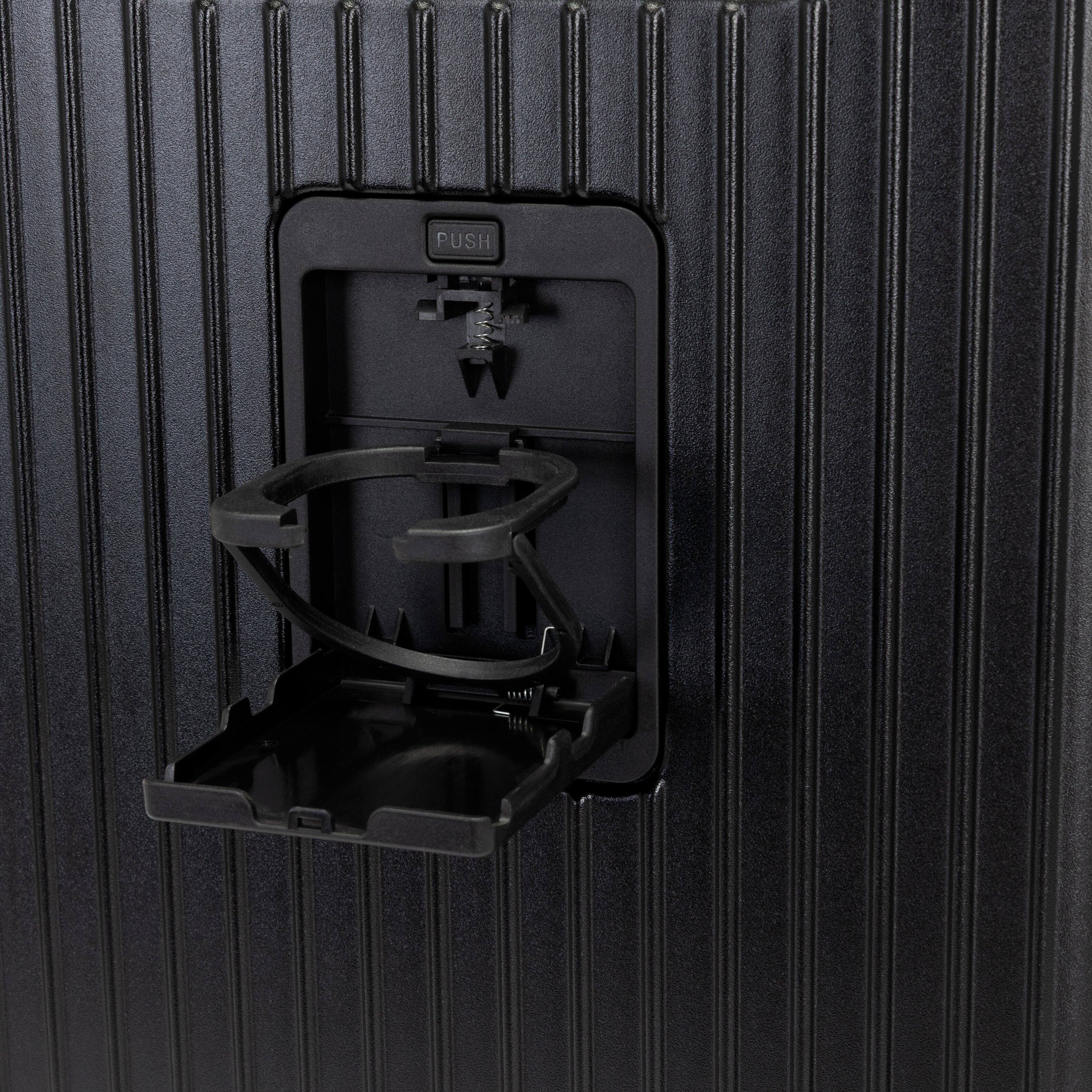 Alt View 6. Von Dutch - Von Dutch Cross Roads Polycarbonate Carry-on Suitcase with Aluminum Frame - Black-Red.