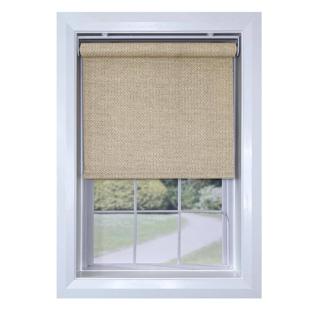 Front. Versailles - Versailles Marcellus Cordless Roman Light Filtering Shades For Windows Insides/Outside Mount 24" x 72" Natural - Natural.